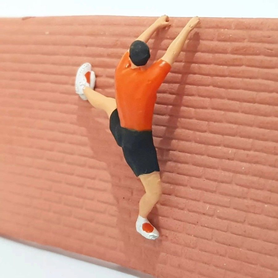 Figure Suryono climbing in 1-64 scale diorama miniature 3D print model_1