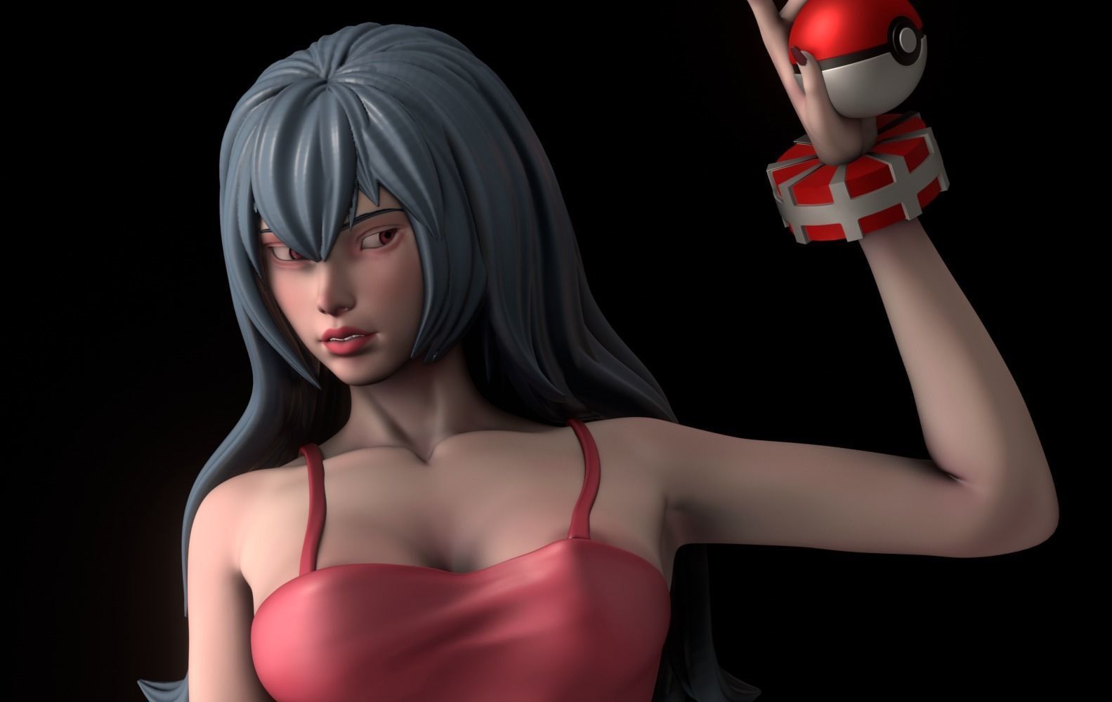 Sabrina Pokemon Trainer - 1to10 STL file NSFW 3D print model 3D print model_10