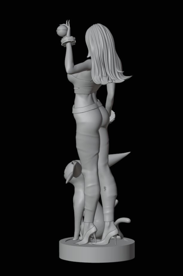 Sabrina Pokemon Trainer - 1to10 STL file NSFW 3D print model 3D print model_19