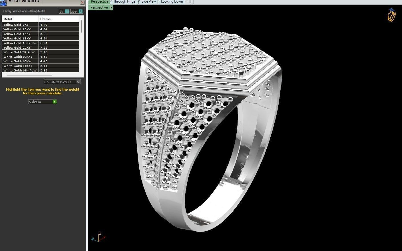 Gents Rings Diamond Men Ring STL 3DM 3D ready print model 3D print model_6