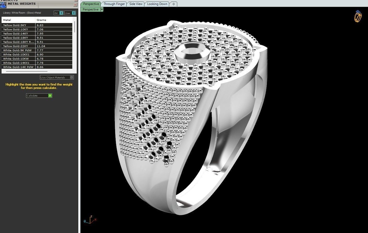 Gents Rings Diamond Men Ring STL 3DM 3D ready print model 3D print model_6
