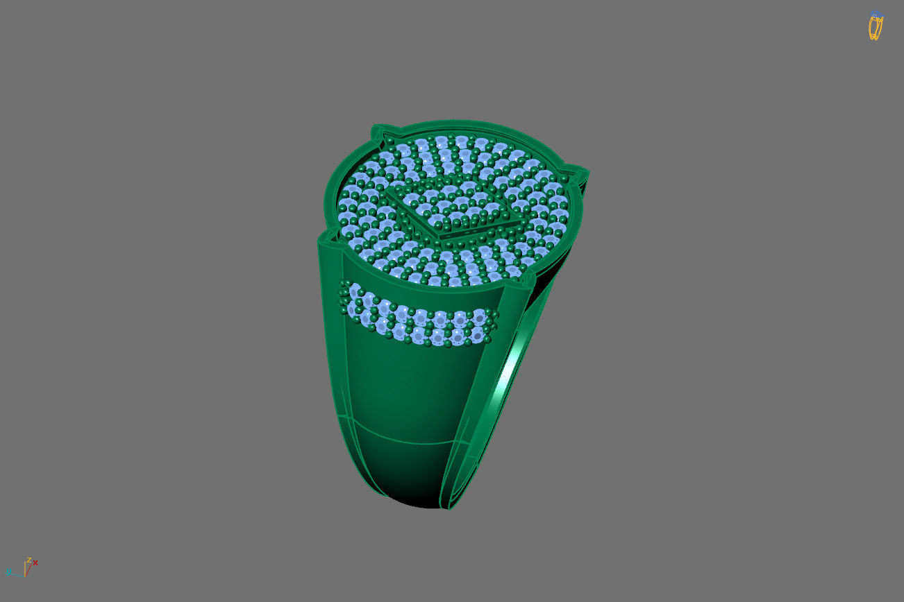 Gents Rings Diamond Men Ring STL 3DM 3D ready print model 3D print model_3