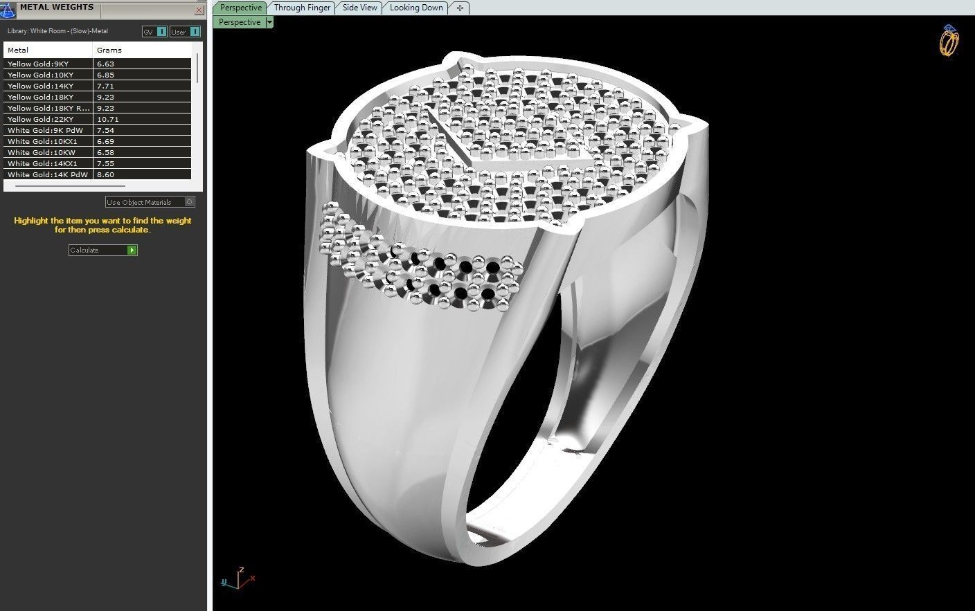 Gents Rings Diamond Men Ring STL 3DM 3D ready print model 3D print model_6