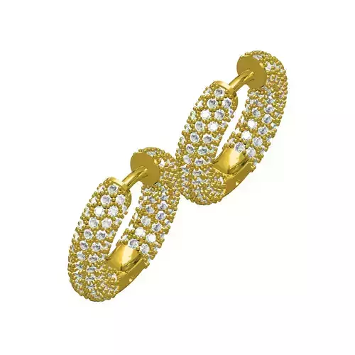 Unique Fully Iced Diamond Earring