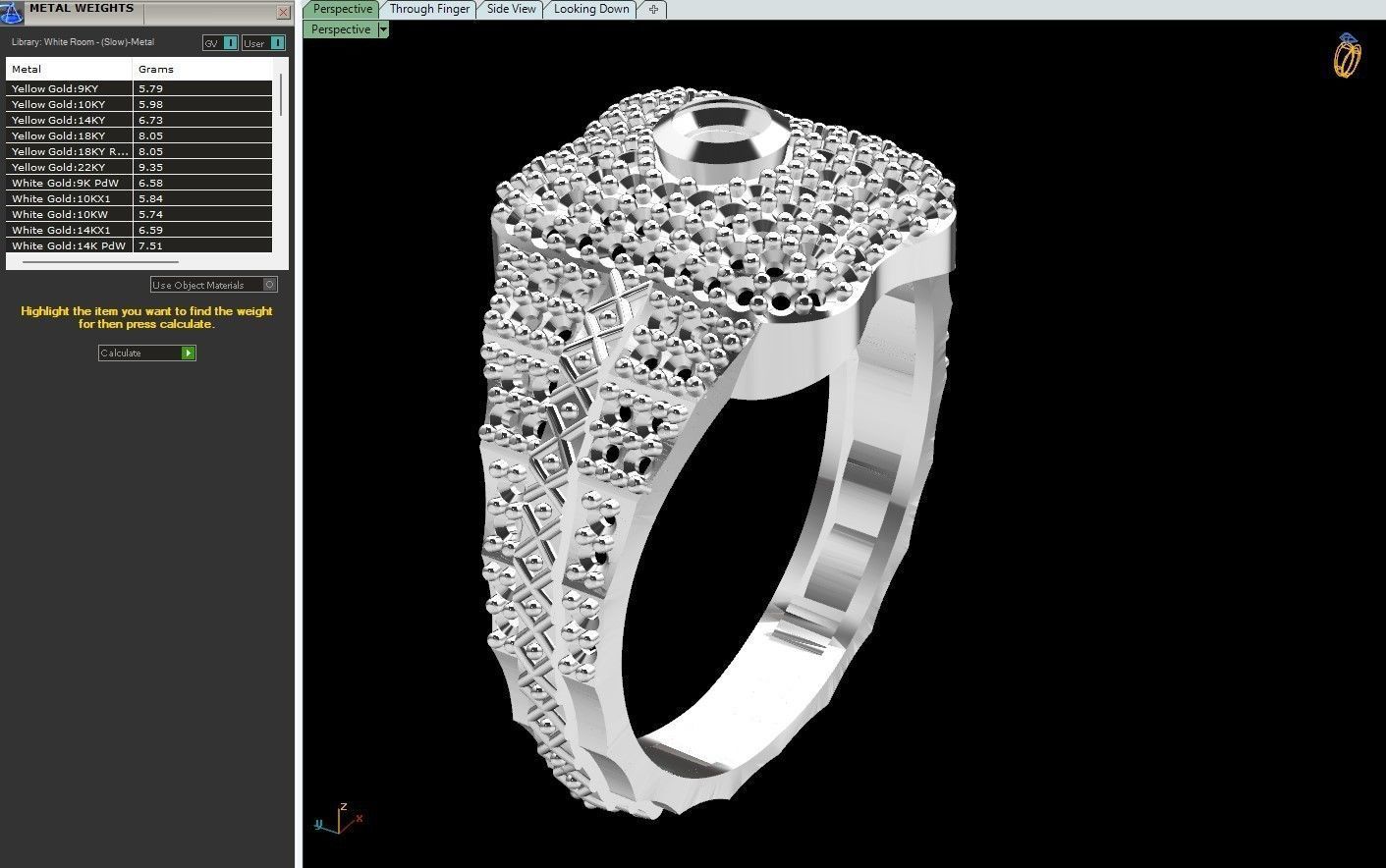 Gents Rings Diamond Men Ring STL 3DM 3D ready print model 3D print model_6
