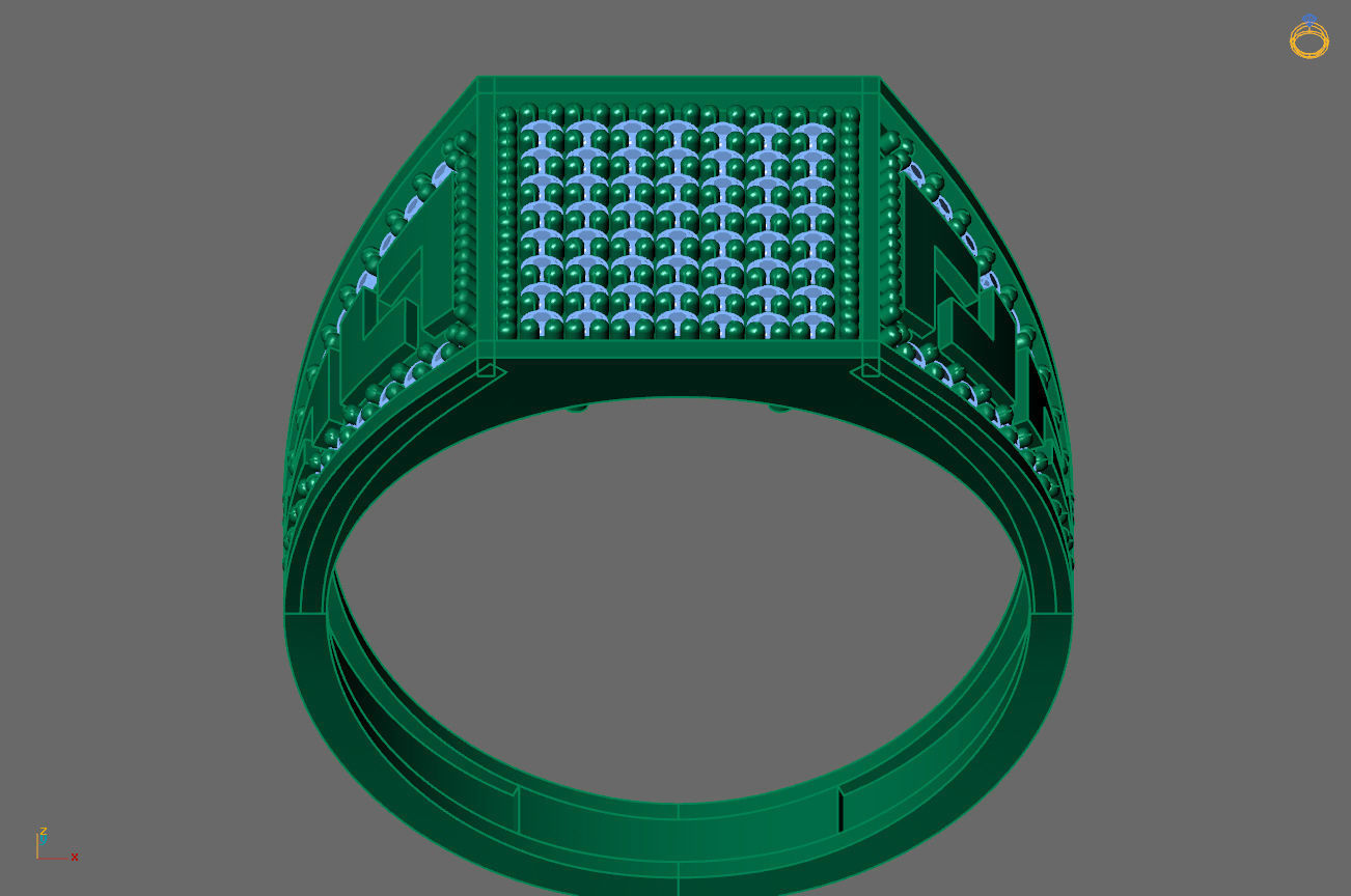 Gents Rings Diamond Men Ring STL 3DM 3D ready print model 3D print model_4