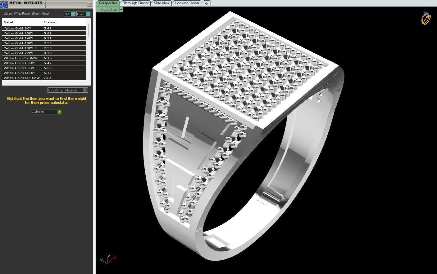 Gents Rings Diamond Men Ring STL 3DM 3D ready print model 3D print model_6