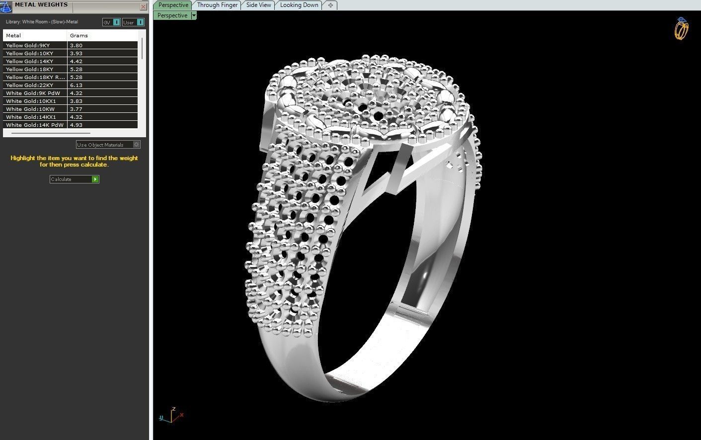 Gents Rings Diamond Men Ring STL 3DM 3D ready print model 3D print model_6