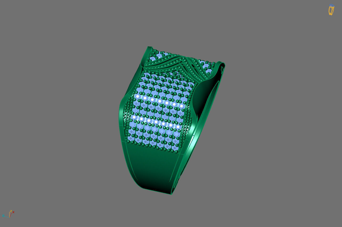 Gents Rings Diamond Men Ring STL 3DM 3D ready print model 3D print model_3