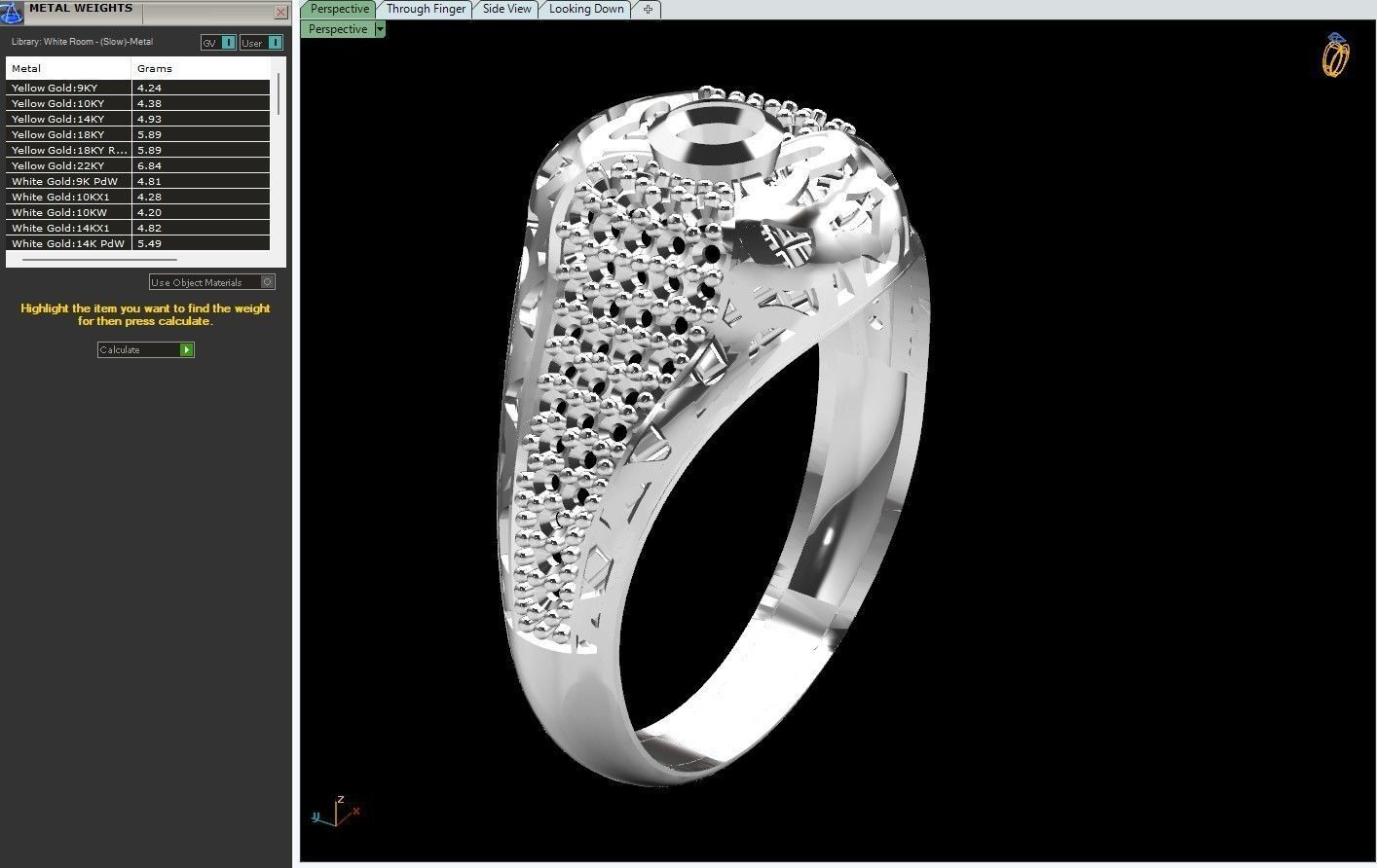 Gents Rings Diamond Men Ring STL 3DM 3D ready print model 3D print model_6