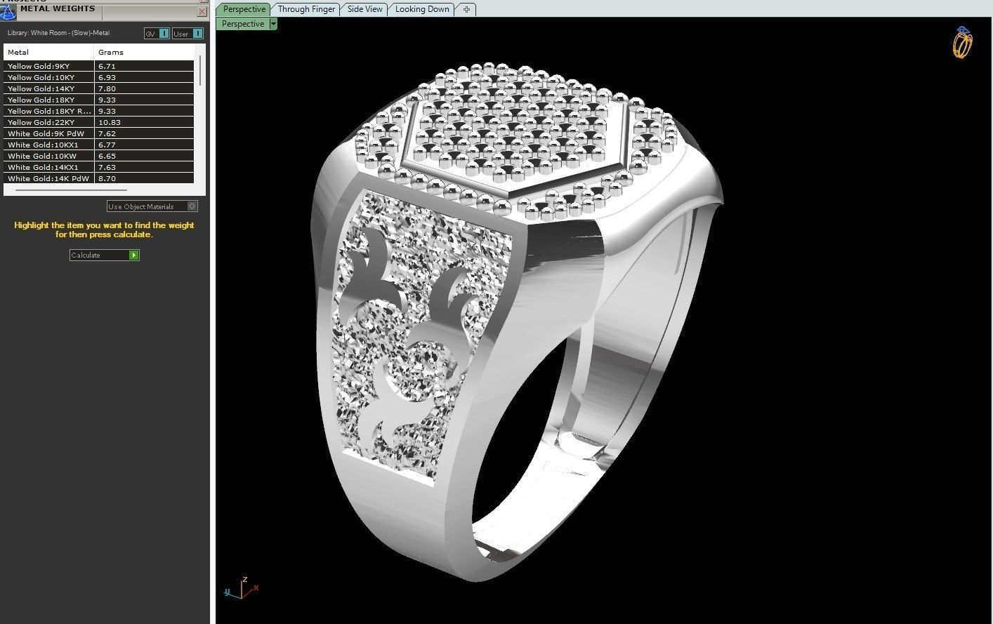 Gents Rings Diamond Men Ring STL 3DM 3D ready print model 3D print model_6