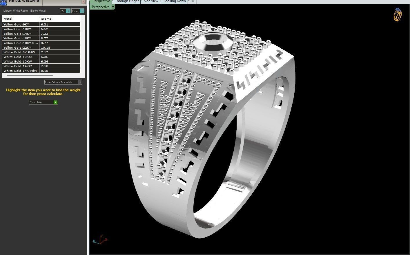 Gents Rings Diamond Men Ring STL 3DM 3D ready print model 3D print model_6