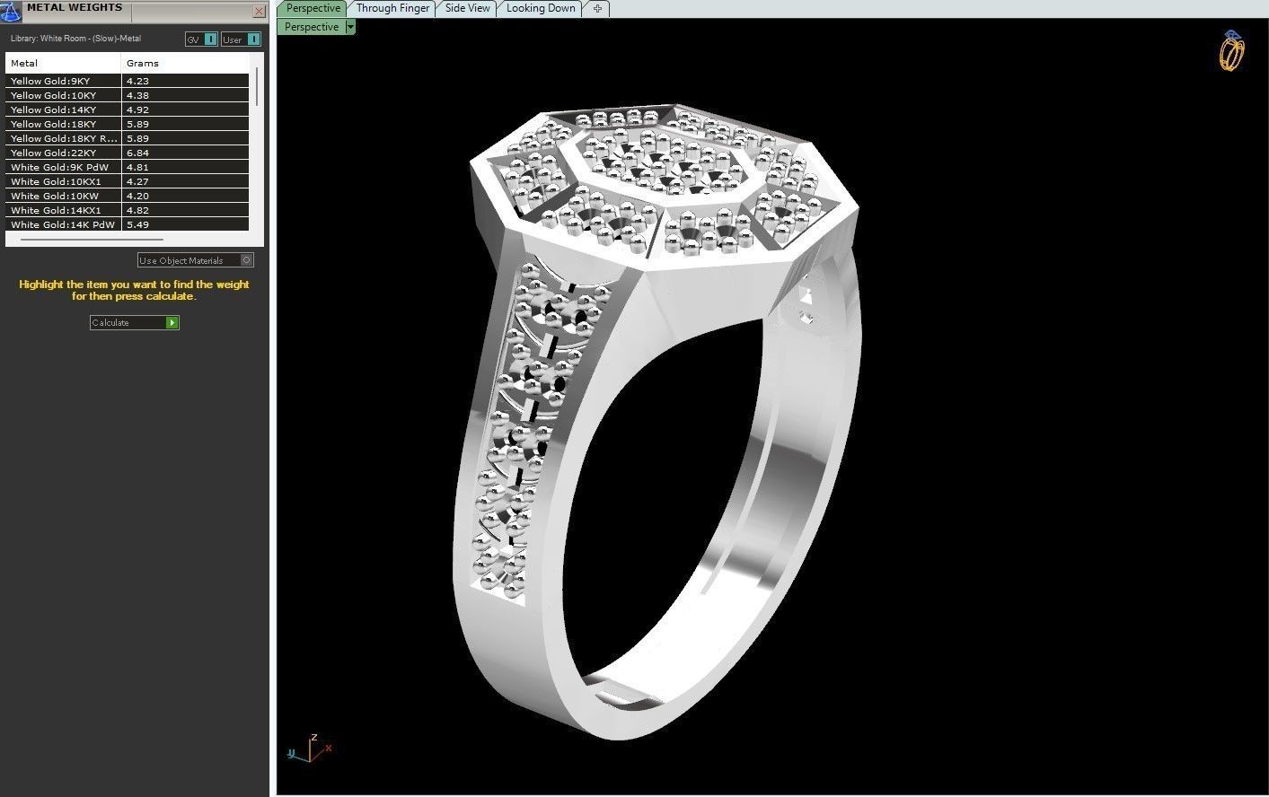 Gents Rings Diamond Men Ring STL 3DM 3D ready print model 3D print model_6