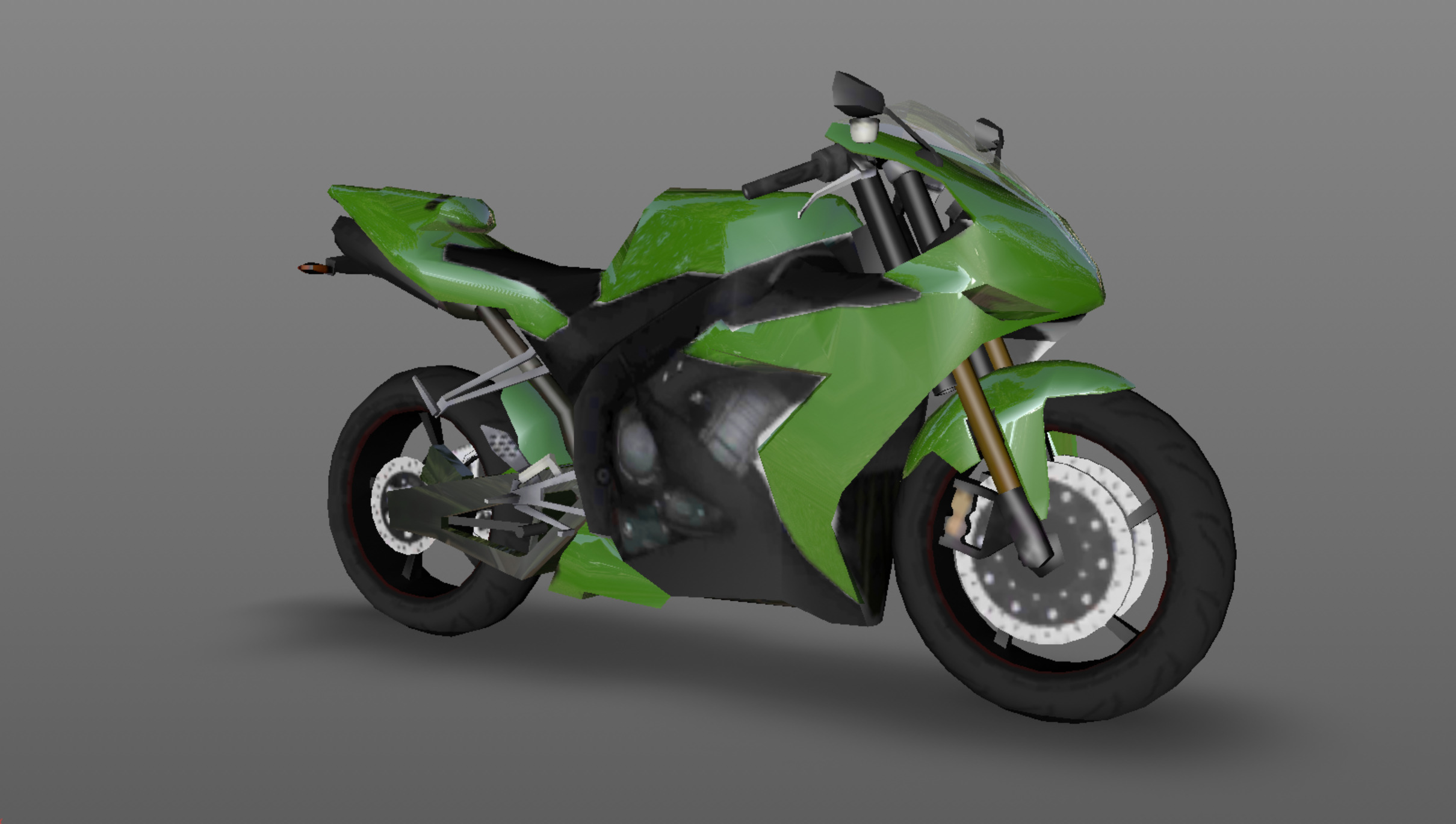 Kawasaki Ninja ZX-6R Sport Bike 3D Model Free Download Bike free