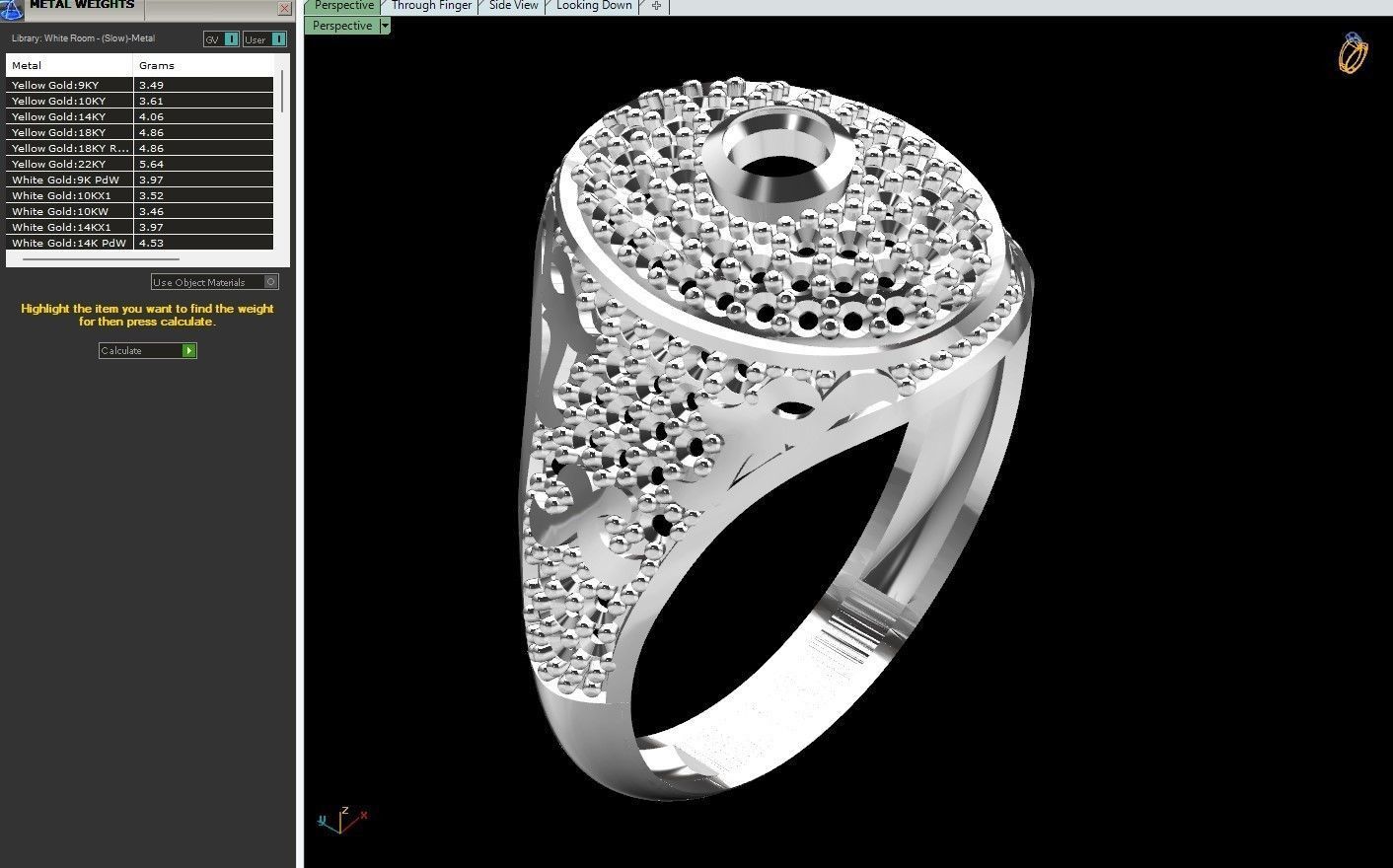 Gents Rings Diamond Men Ring STL 3DM 3D ready print model 3D print model_6