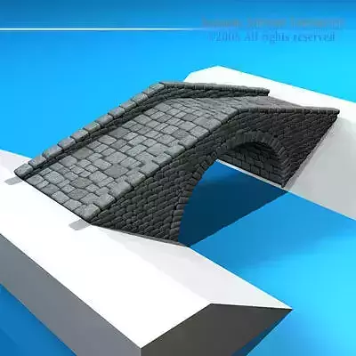 Stone bridge 3D model