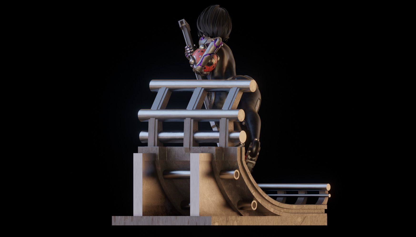 Battle Angel Alita - 1TO10 STL FILE 3D PRINT MODEL 3D print model_5