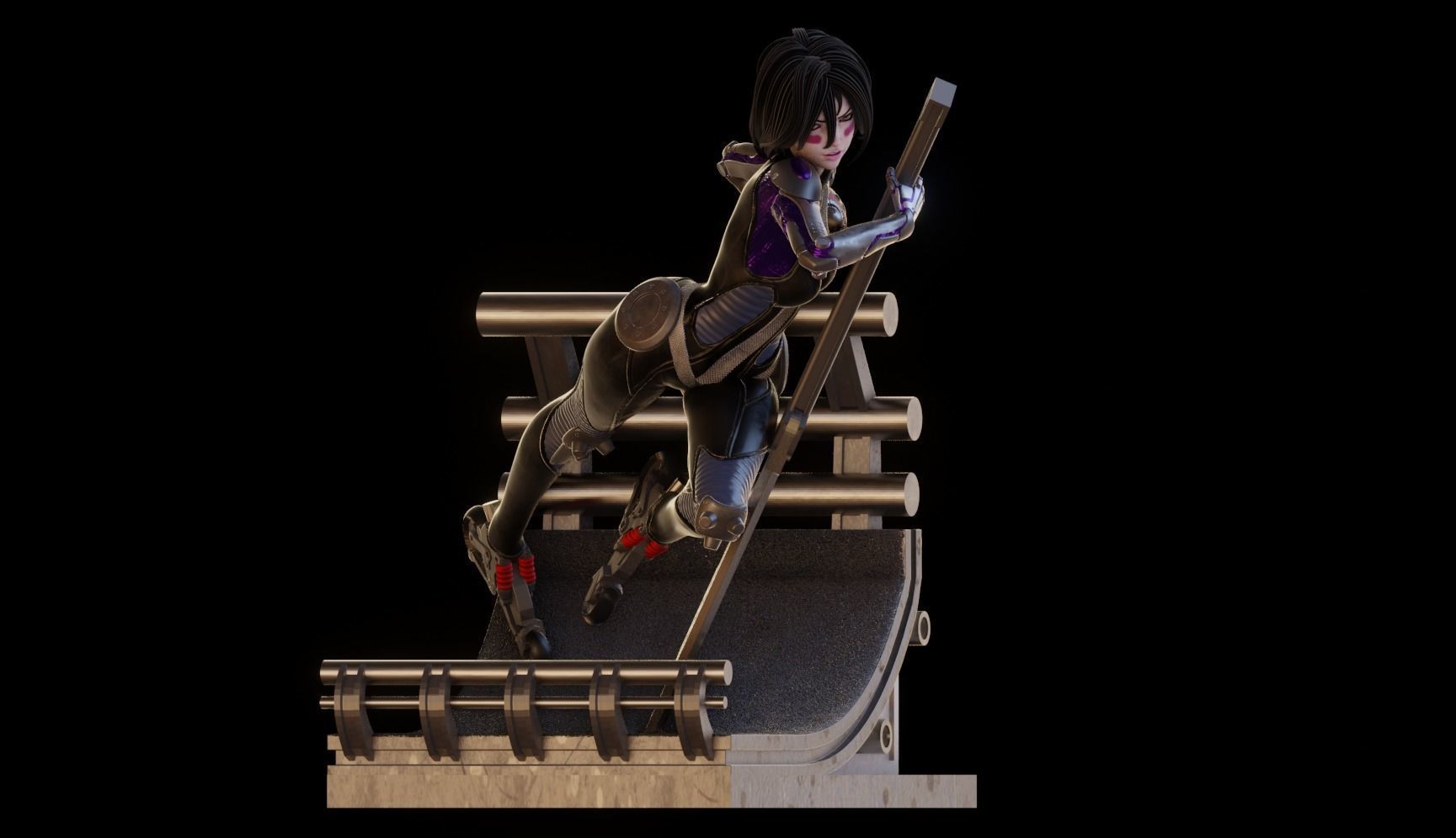 Battle Angel Alita - 1TO10 STL FILE 3D PRINT MODEL 3D print model_2