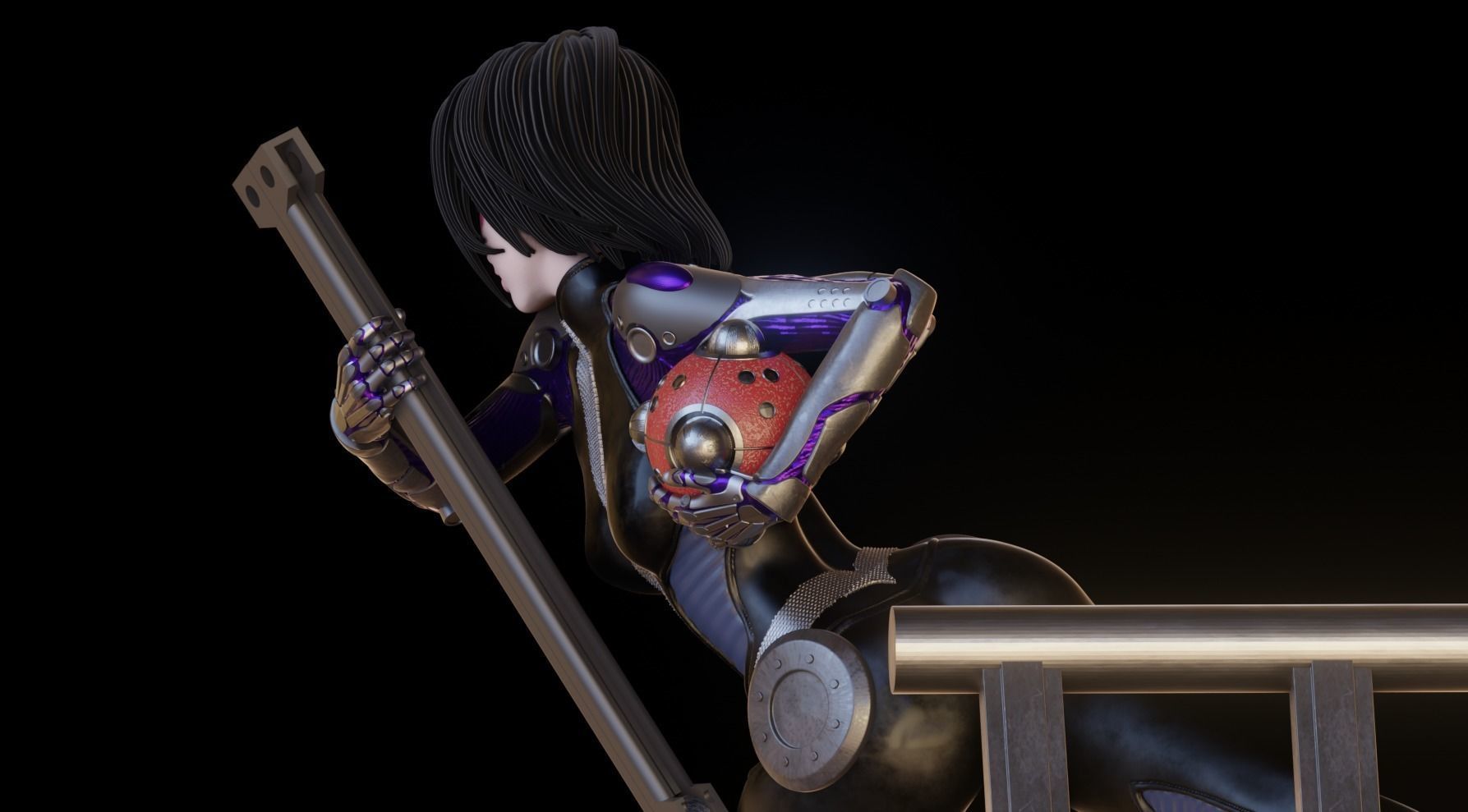 Battle Angel Alita - 1TO10 STL FILE 3D PRINT MODEL 3D print model_13