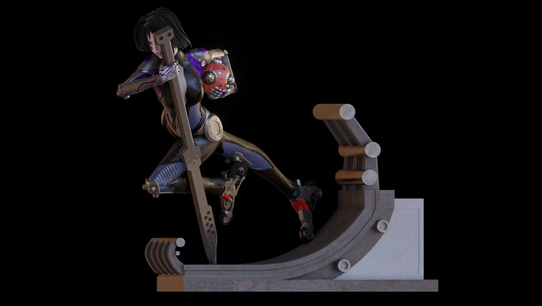 Battle Angel Alita - 1TO10 STL FILE 3D PRINT MODEL 3D print model_7