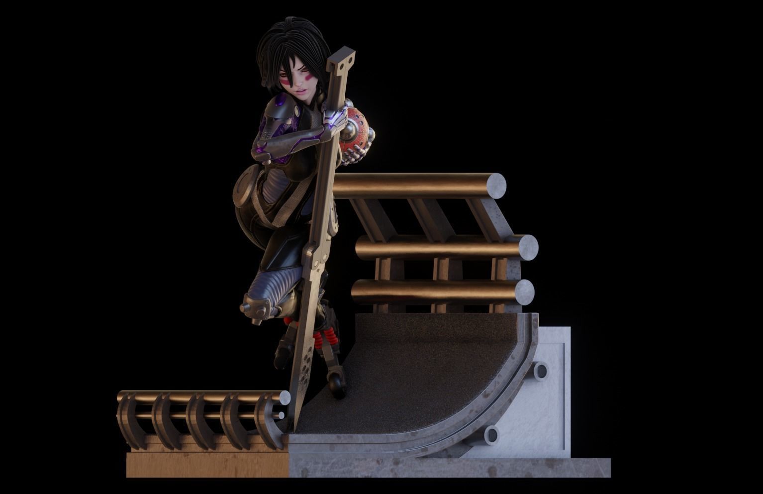 Battle Angel Alita - 1TO10 STL FILE 3D PRINT MODEL 3D print model_1