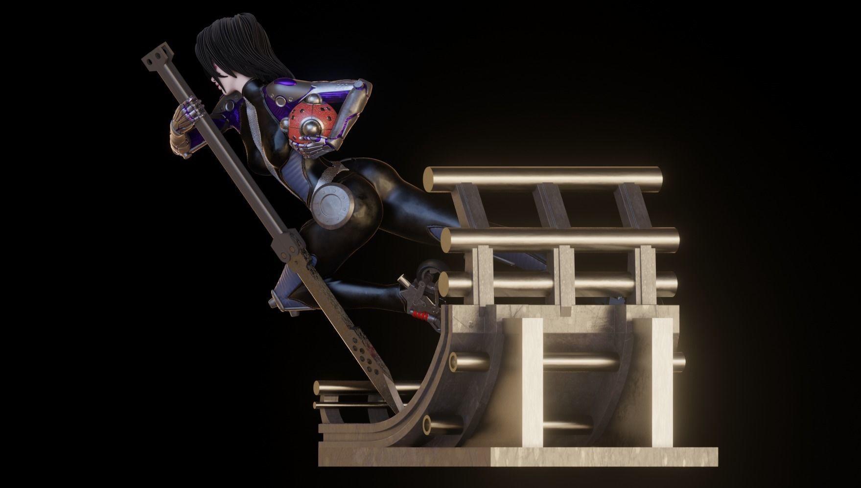 Battle Angel Alita - 1TO10 STL FILE 3D PRINT MODEL 3D print model_6