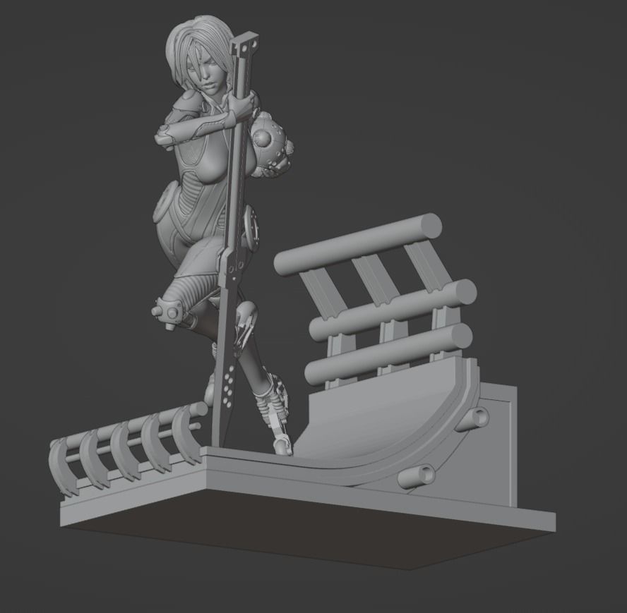 Battle Angel Alita - 1TO10 STL FILE 3D PRINT MODEL 3D print model_21