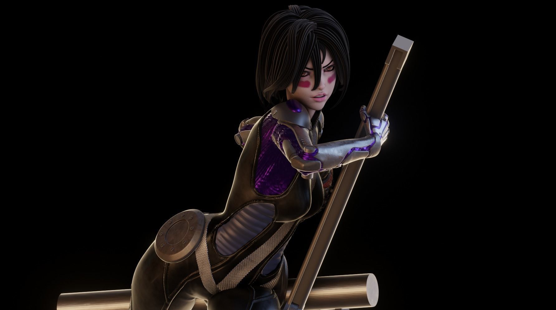 Battle Angel Alita - 1TO10 STL FILE 3D PRINT MODEL 3D print model_14