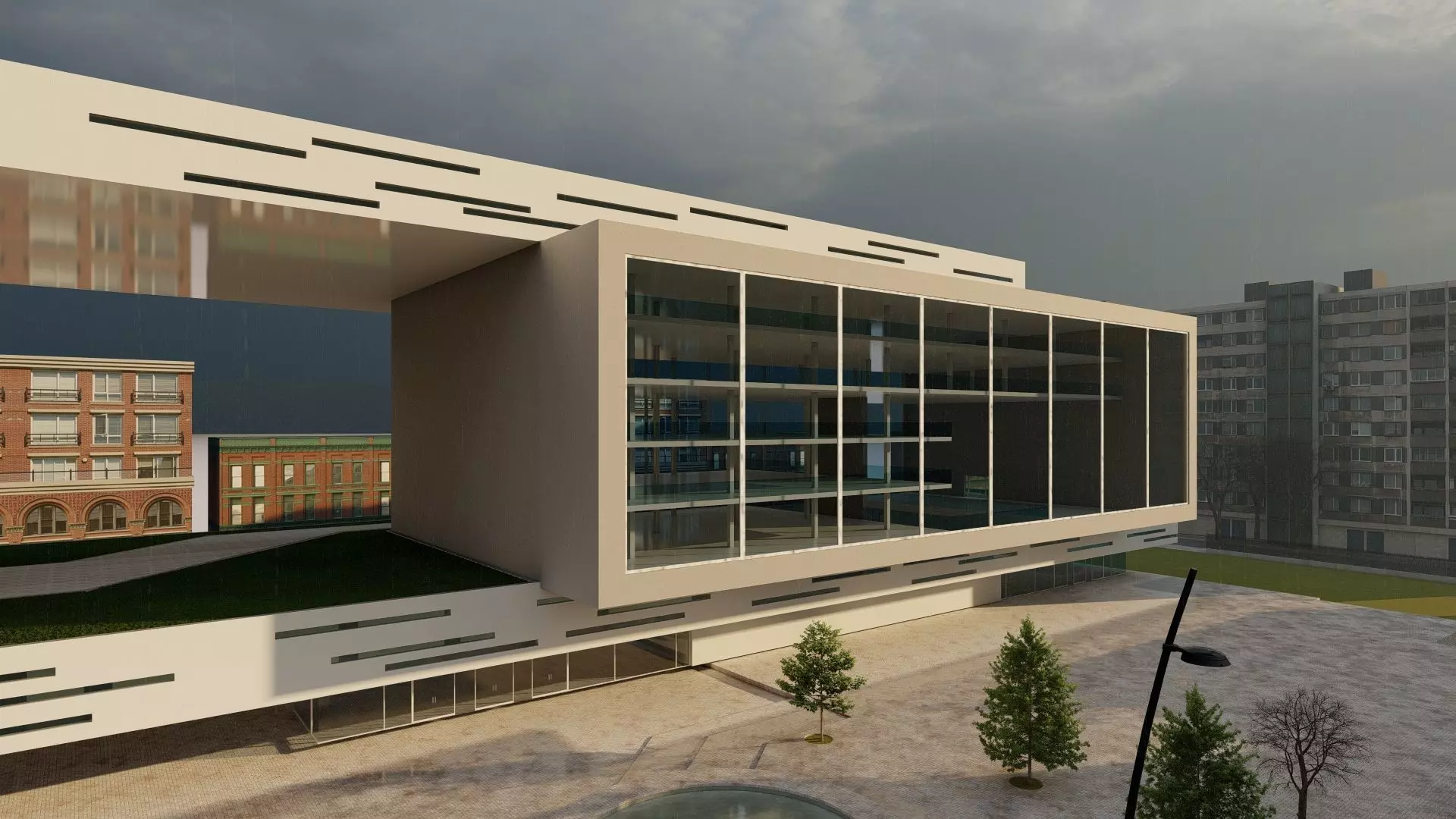 MODERN OFFICE BUILDING 3D model_0
