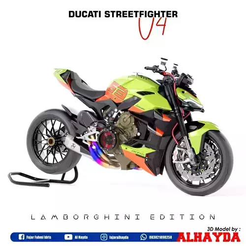 Streetfighter V4 Bike special edition Low-poly 3D model