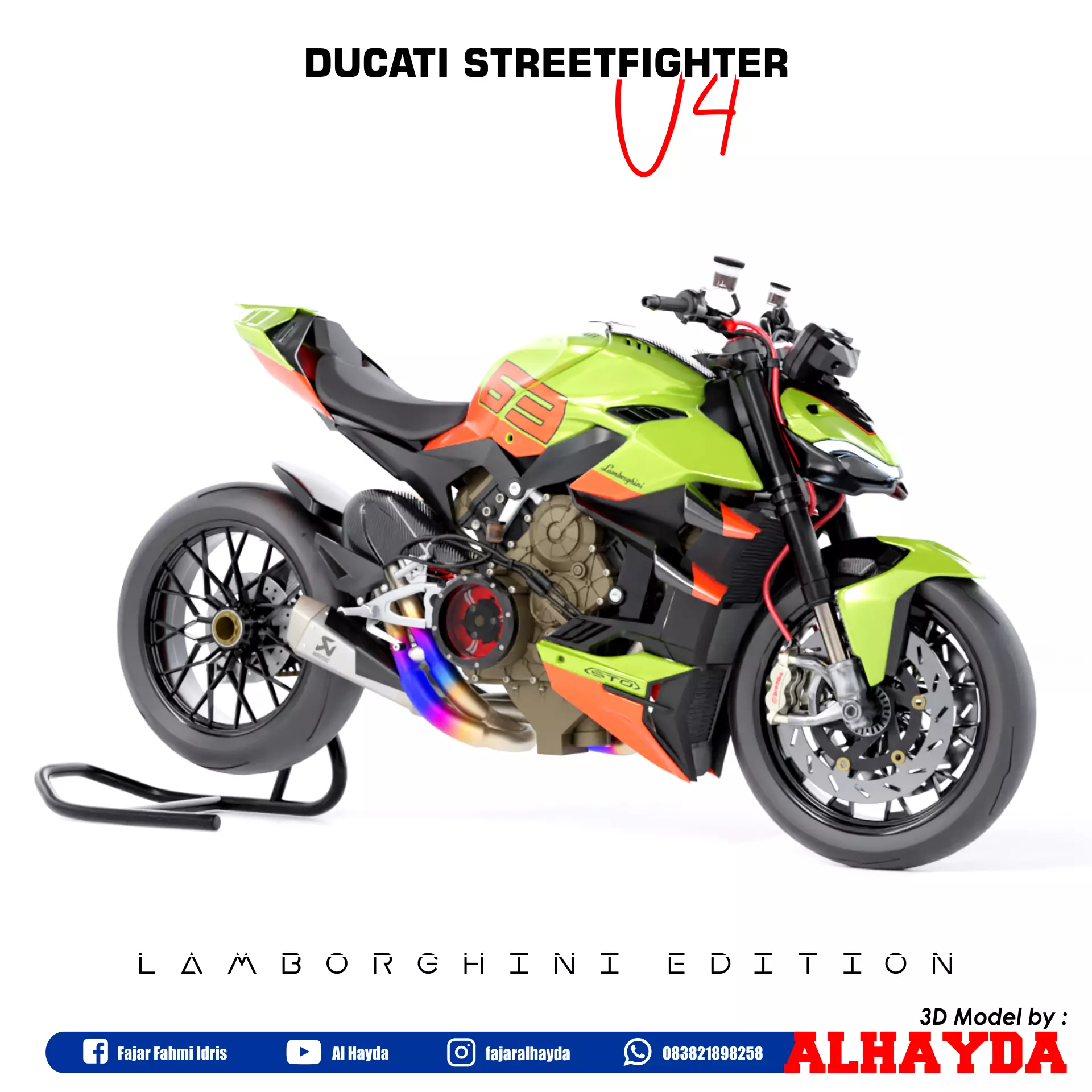 Streetfighter V4 Bike special edition Low-poly 3D model