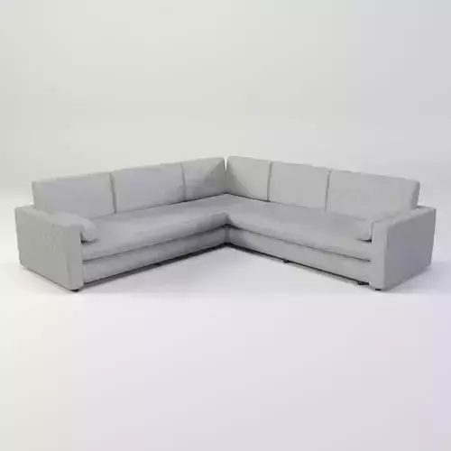 Sectional lowpoly corner arm sofa