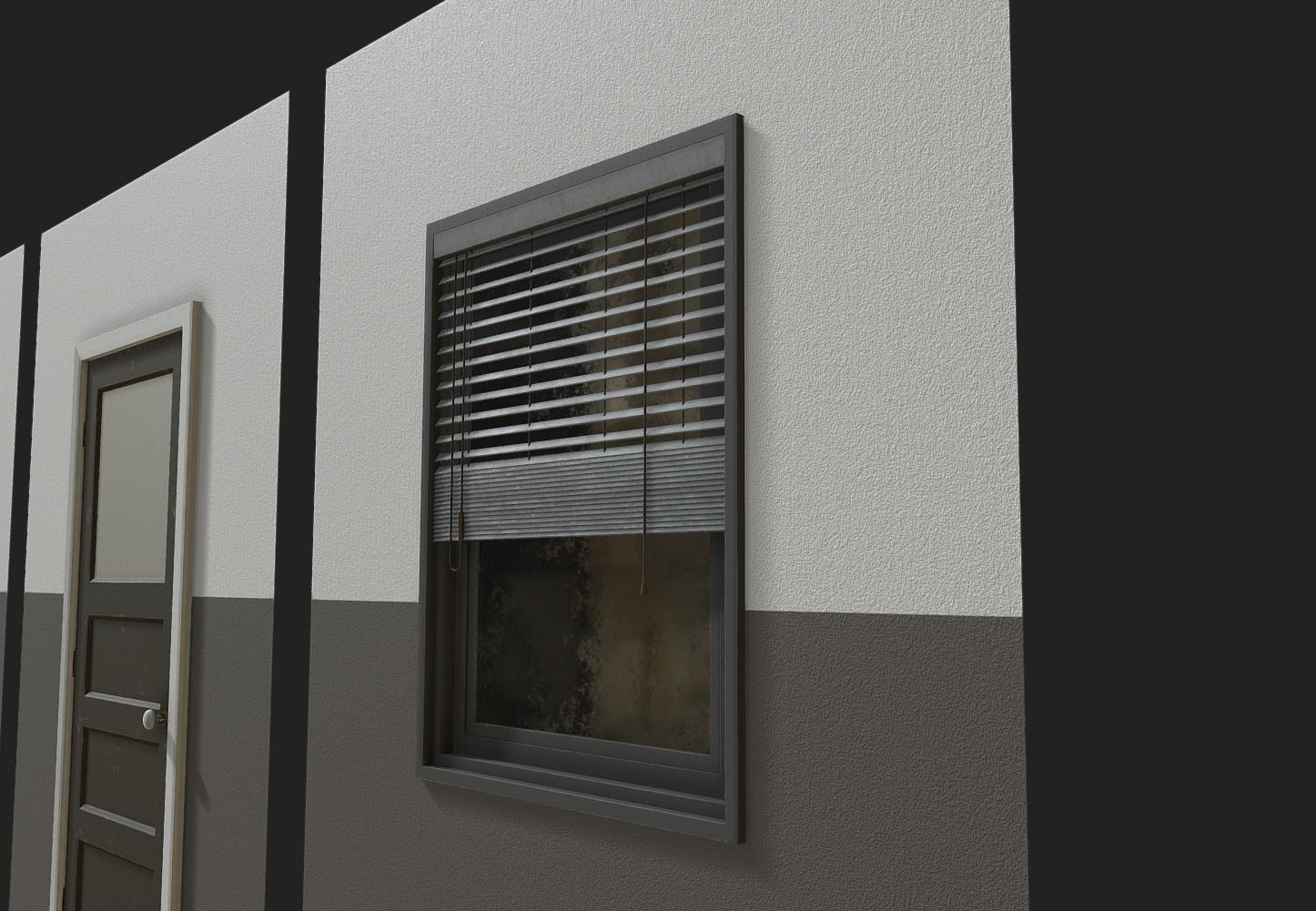 Office Simple Modular Structure Low-poly 3D model_5