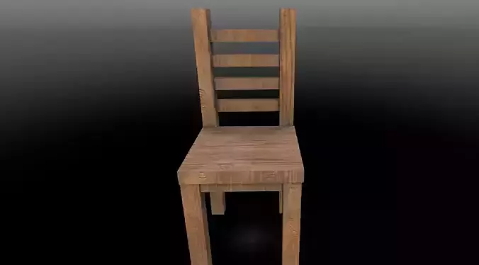 wooden chair and table