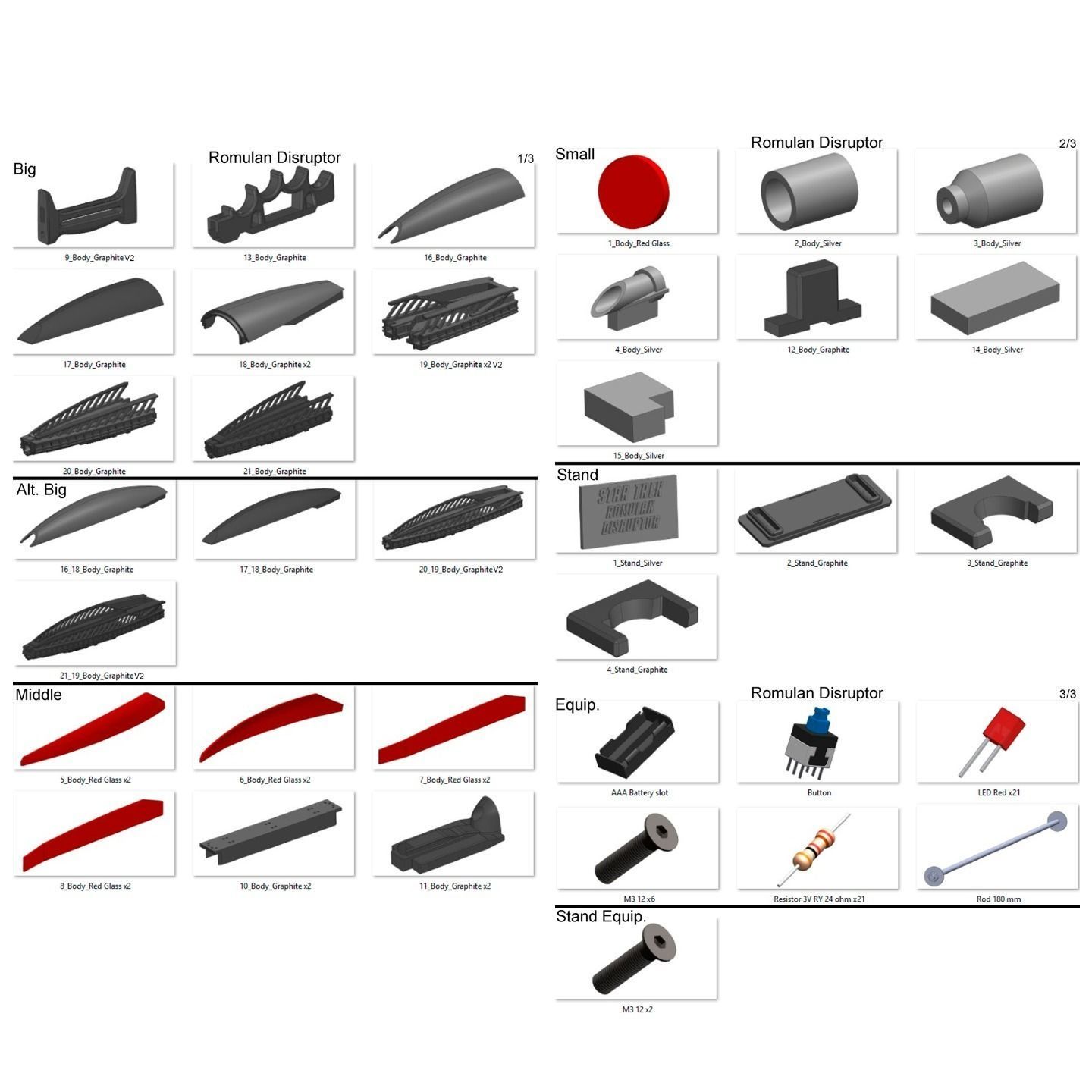 Romulan Disruptor - Star Trek - STL CAD bundle - Commercial Use 3D print model_8