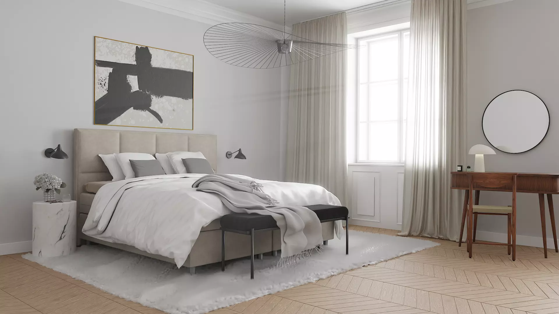 Interior Bedroom 3D model_0