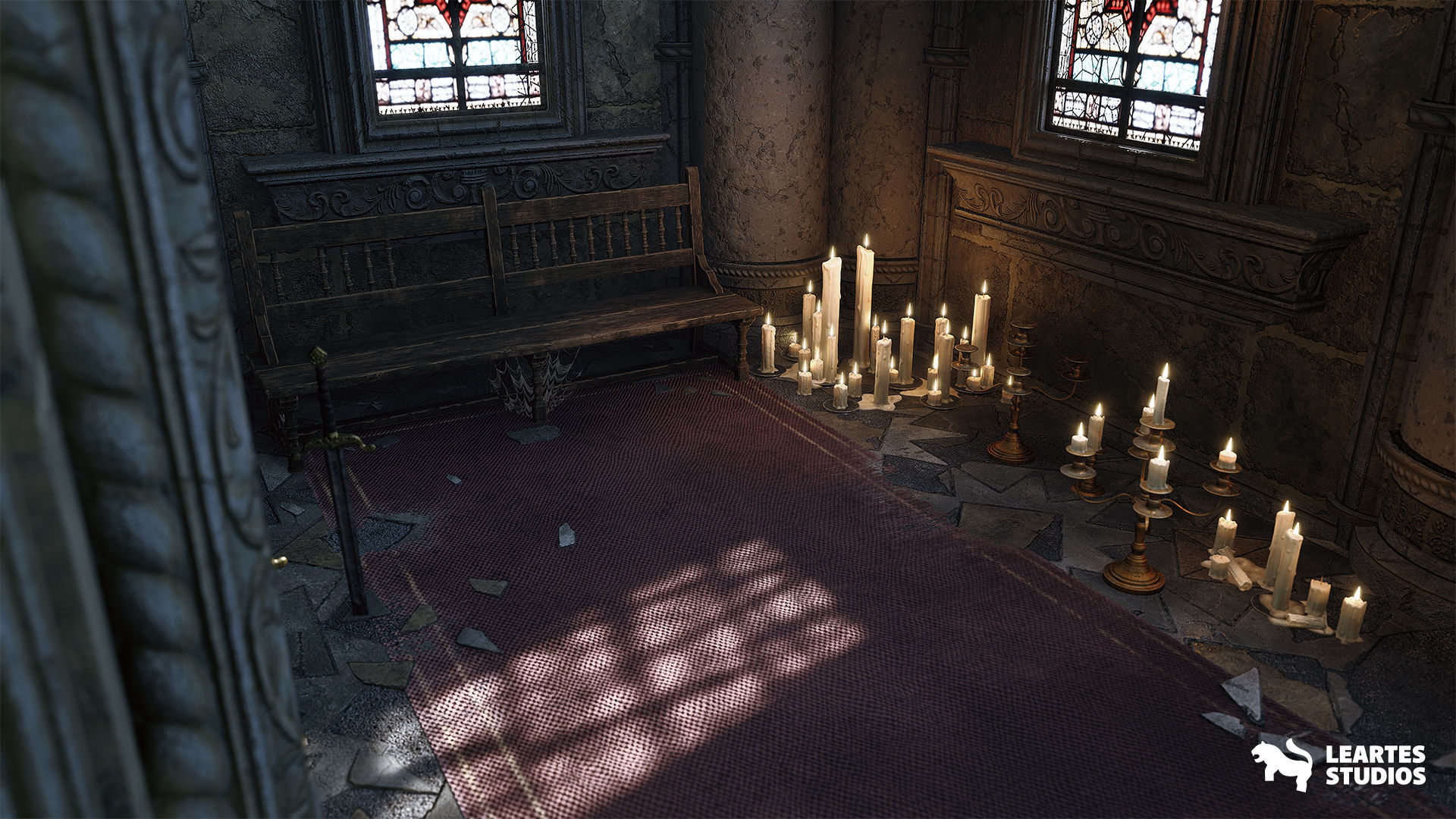 Throne Room Environment Low-poly 3D model_18