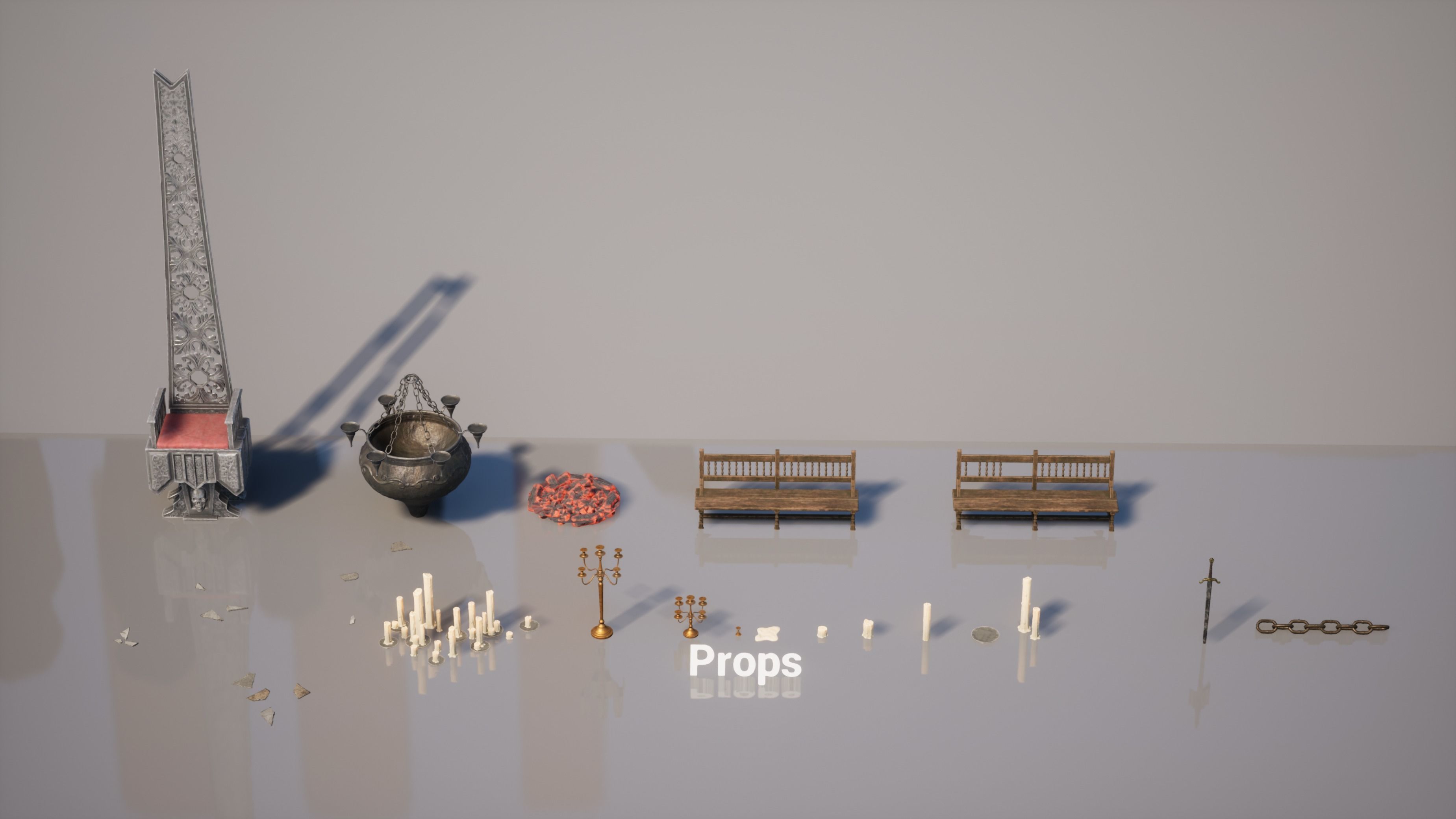 Throne Room Environment Low-poly 3D model_24