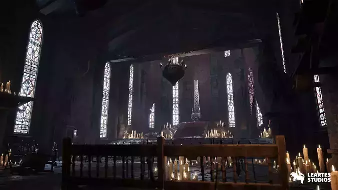 Throne Room Environment Low-poly 3D model