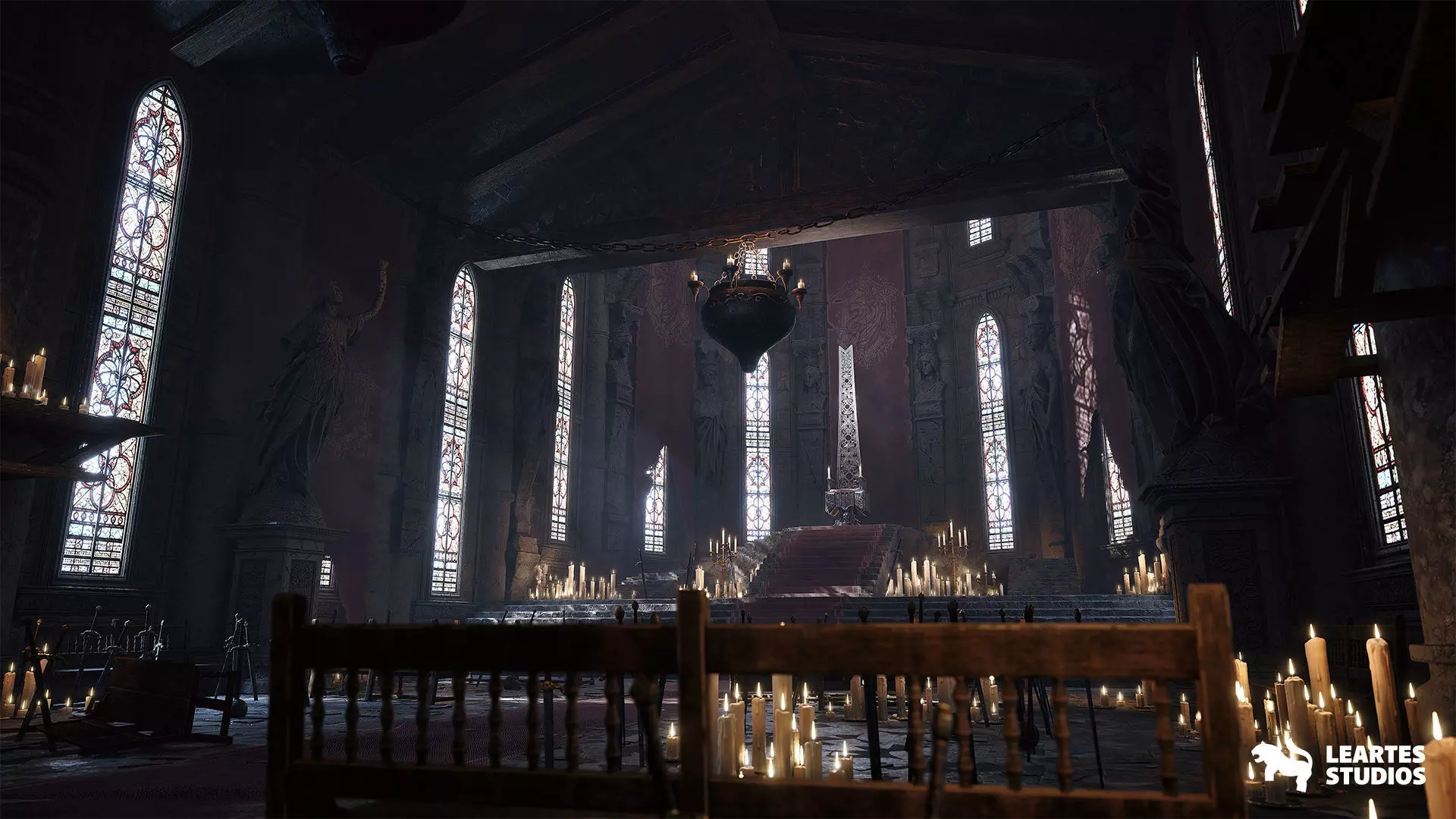 Throne Room Environment Low-poly 3D model_0