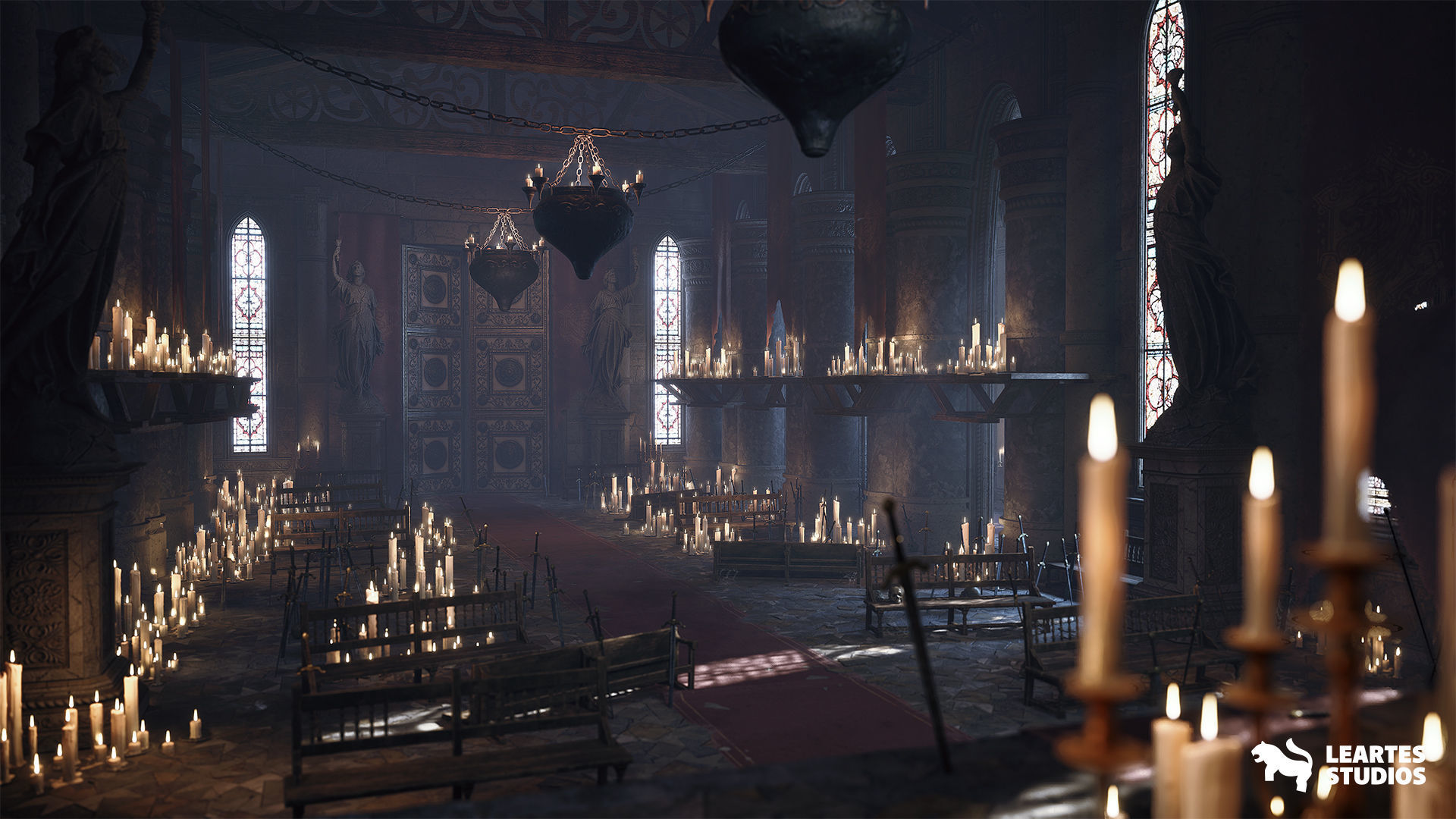 Throne Room Environment Low-poly 3D model_14