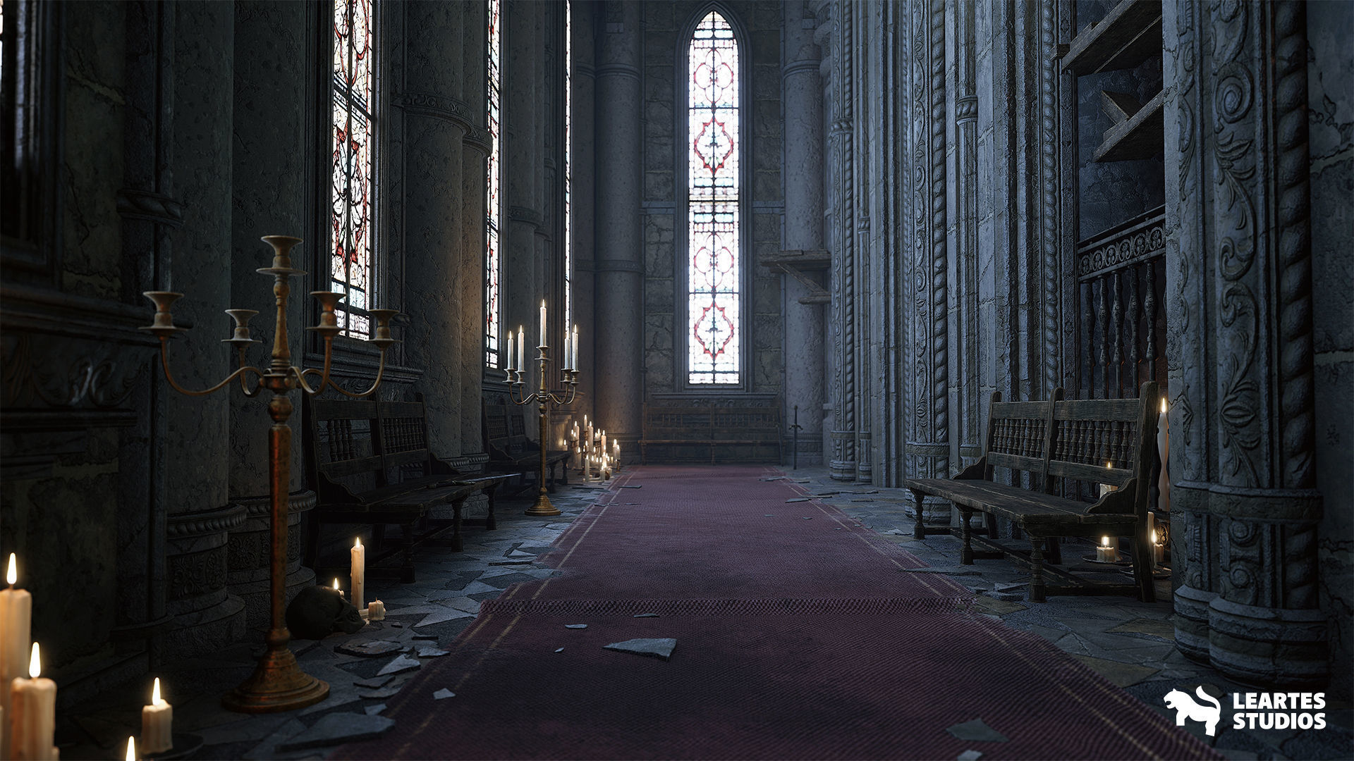 Throne Room Environment Low-poly 3D model_19