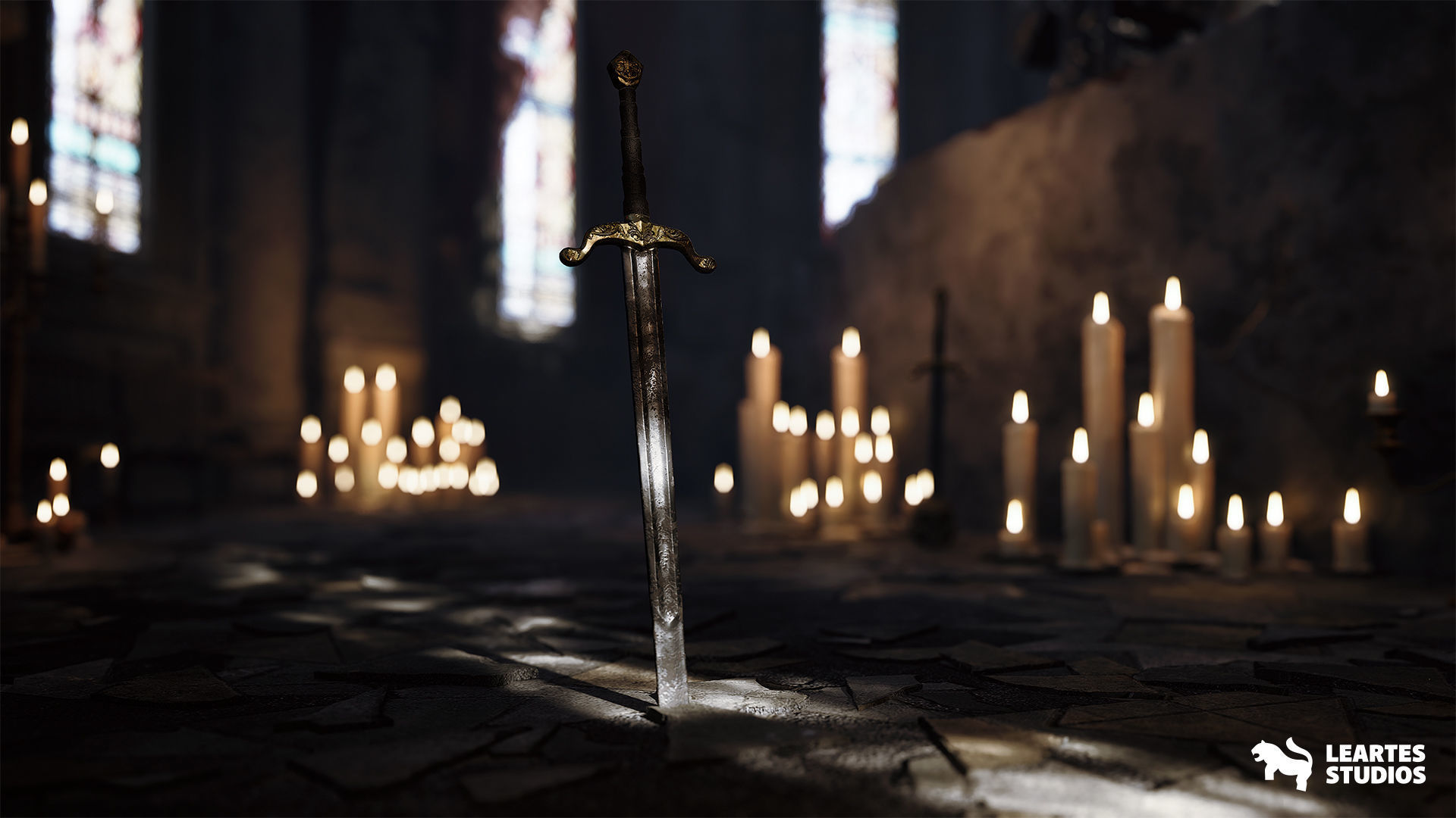 Throne Room Environment Low-poly 3D model_13