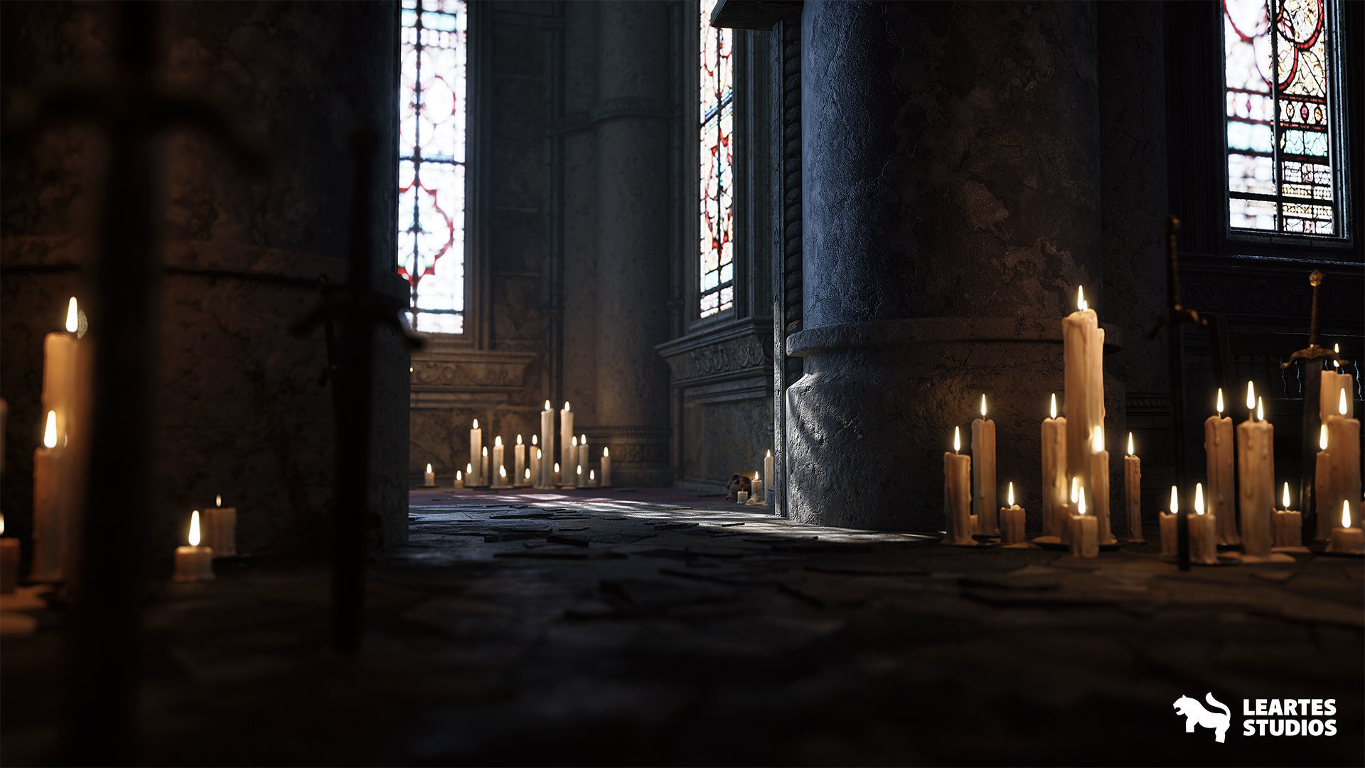 Throne Room Environment Low-poly 3D model_17