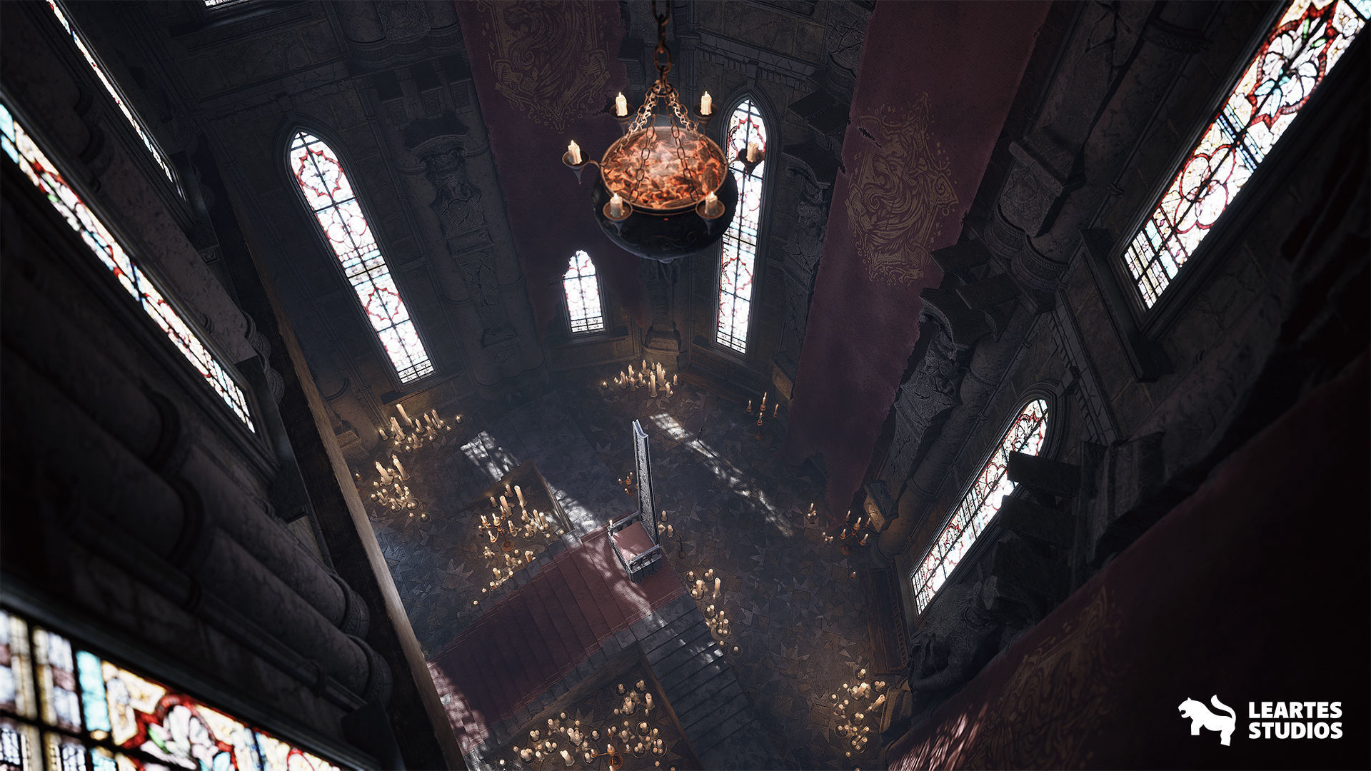 Throne Room Environment Low-poly 3D model_22