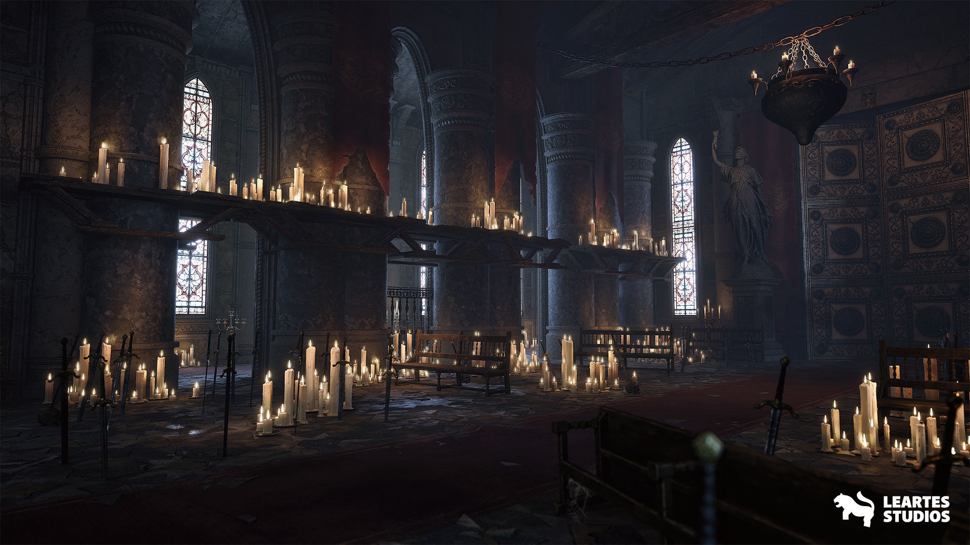 Throne Room Environment Low-poly 3D model_4