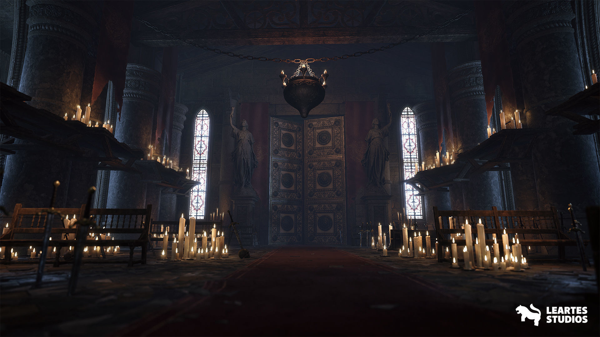 Throne Room Environment Low-poly 3D model_21