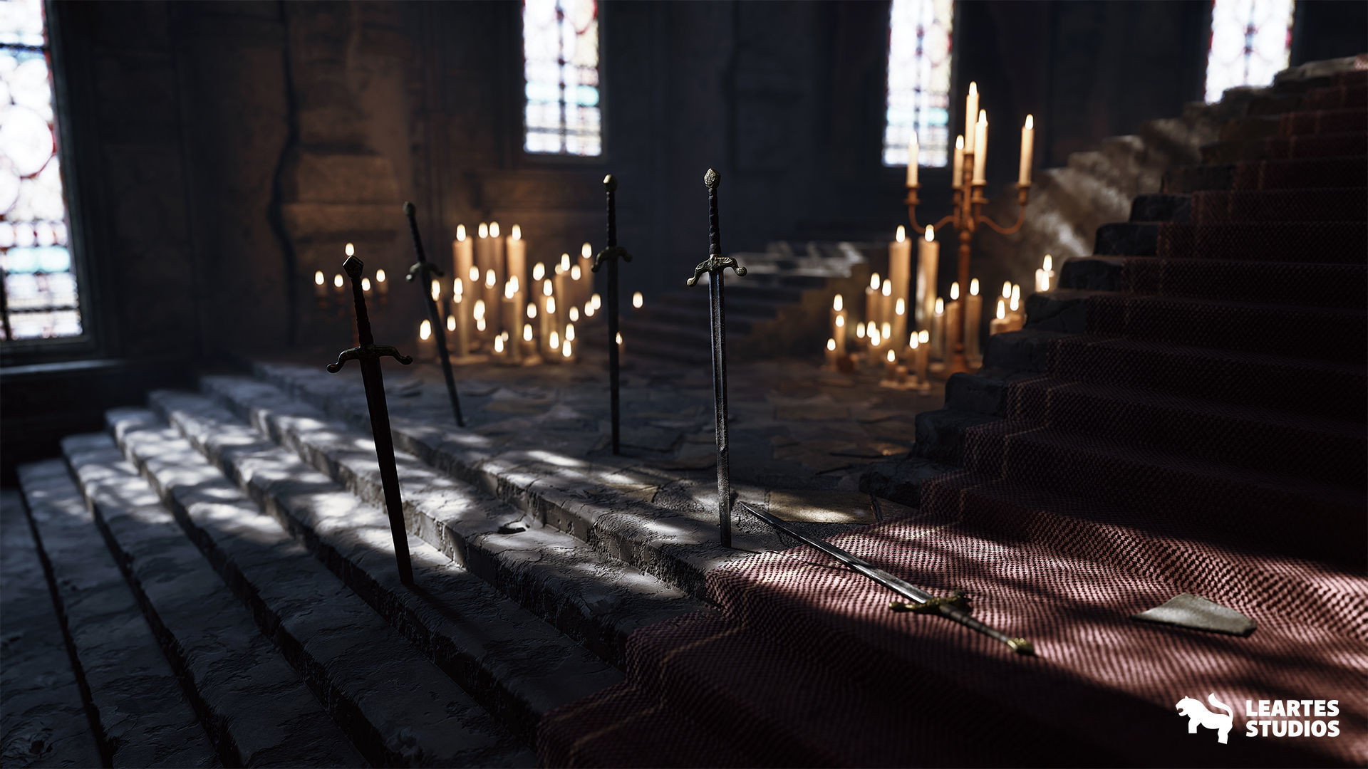 Throne Room Environment Low-poly 3D model_11