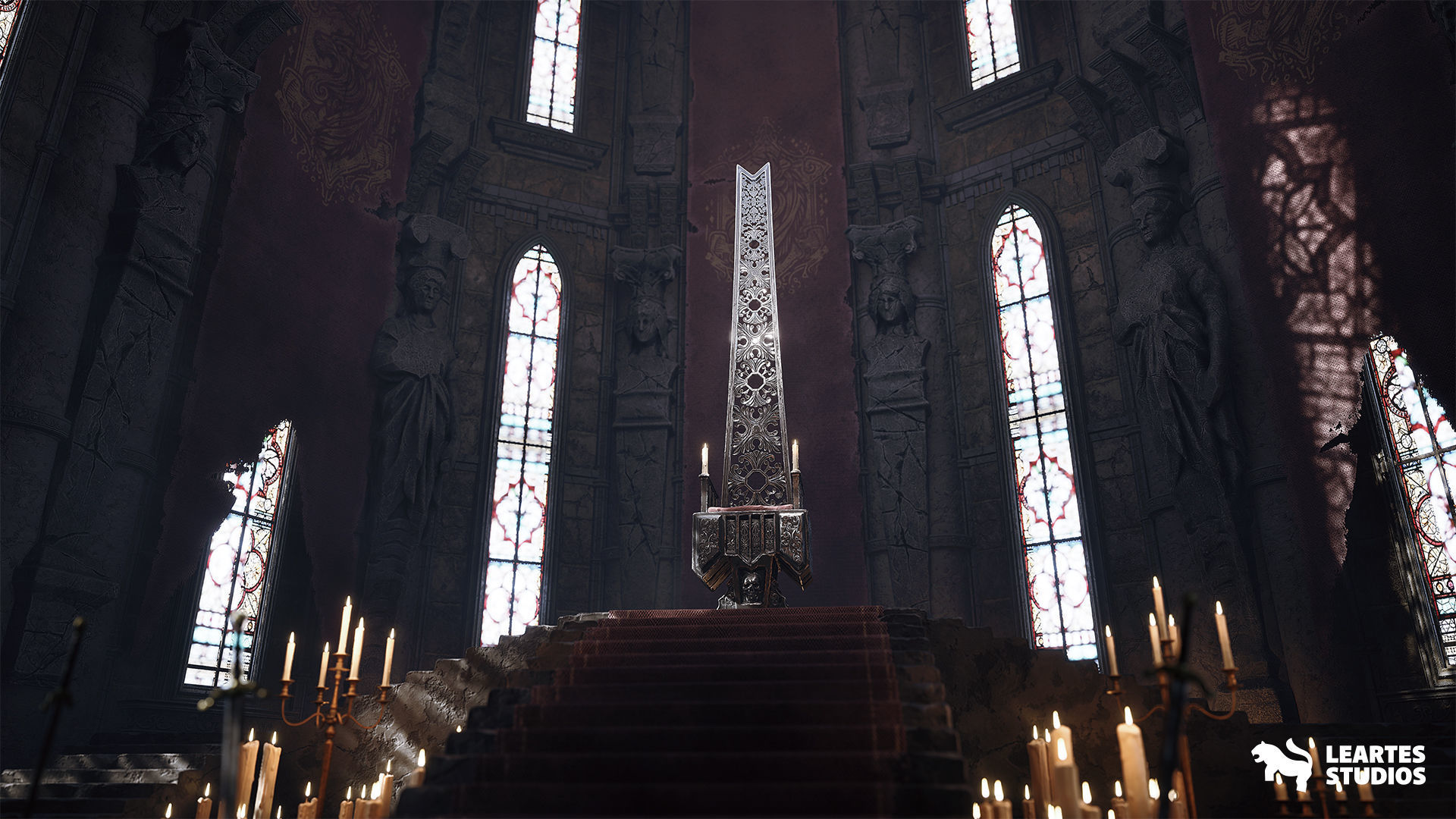 Throne Room Environment Low-poly 3D model_12