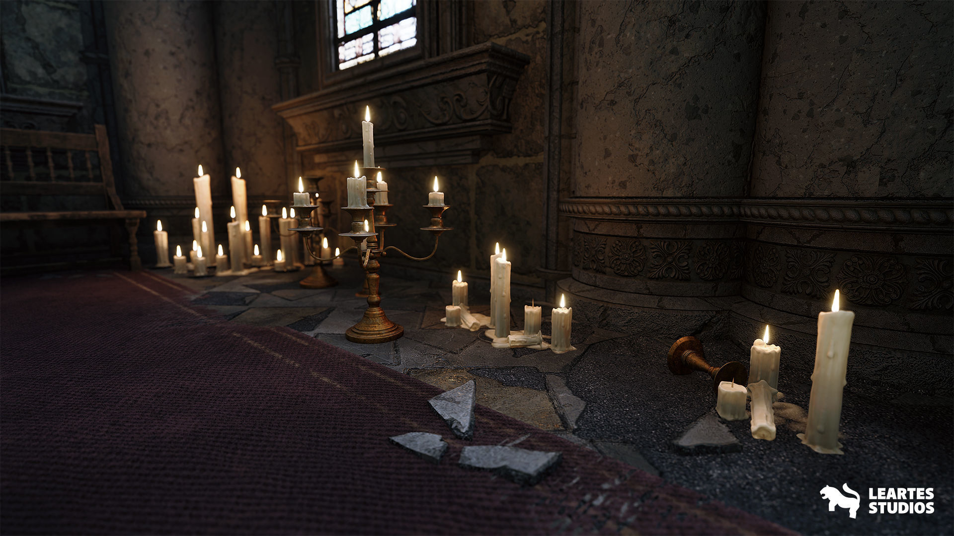 Throne Room Environment Low-poly 3D model_5